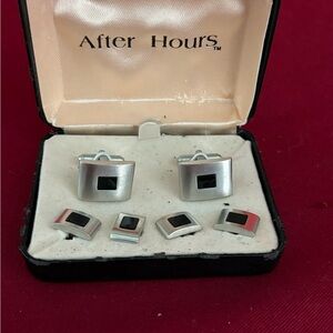 After hours cufflinks and buttons for that formal night